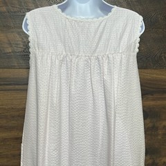 Carole Night Gown Women’s Medium Pink Seersucker Lightweight Grannycore Smock