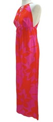 VNTG 70’s FUMI’S At WAIKIKI Floral Pattern Pink & Orange Maxi Dress Women’s XS/S