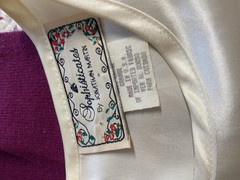 VTG 90s Sophisticates Ivory Satin Cami Tank Top Pearl Button L Cottage Core