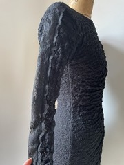 Vintage ‘80s Climax Karen Okada Black Lace Bodycon Mini Dress Halloween XS/S
