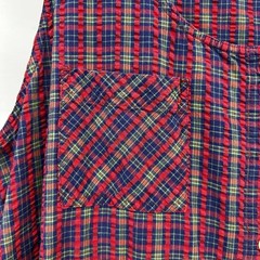 VTG CST Sport Babydoll Dress Plaid Cottagecore Grunge Side Pockets Plus 2X READ