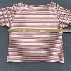 Womens Vintage 1980s 1990s Lizsport Shirt Striped 100% Cotton L
