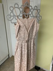 vintage lace dress with short sleeve jacket no labels sz 6-8 circa 1940-50’s