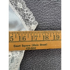 VTG JC Penney Teddy Bodysuit Light Blue Lace Trim L 16-18 Made in USA Lingerie
