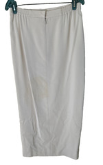 Daymor Couture Vtg Cream Skirt Suit Beaded Padded Shoulders MOB Size 6
