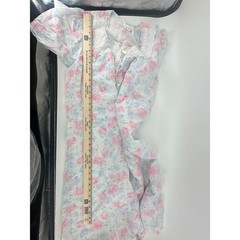 Vintage Carriage Court Floral Lace Nightgown Robe Pastel Pink Blue Seersucker