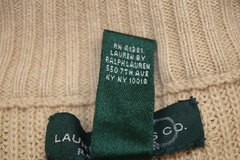 Vintage Ralph Lauren Jeans Co Sweater Shirt Size L/XL 00s Tan Knit Buckle Pocket