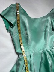 Vintage 50’s Harry Keizer Mint Green Fit Flare Short Sleeve Dress Size 10