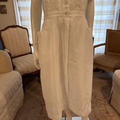 Vintage Nurse Waitress Uniform By Tiffs NY Embroidered Pockets Collar Sz L
