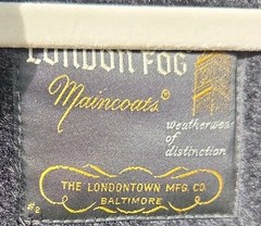 Vintage London Fog Clipper Mill Check Chic Alpaca Lined Trench coat 60/70s 10P