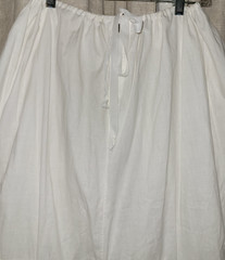 Antique Edwardian Cotton Pintucked Cluny Lace Petticoat S/M