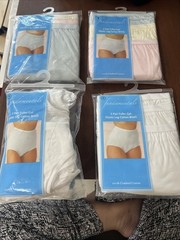 NWT 4 Vintage Sears Fundamentals Fuller Cut Elastic Leg Cotton Briefs Size 7