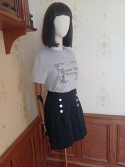 Vintage 1980s/1990s Willow Ridge Black High Waist Sailor Style Pinup Culottes
