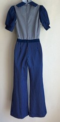 Vintage 1970s Jerell Of Texas Jumpsuit S Wide Leg Palazzo Mod Preppy Disco Retro