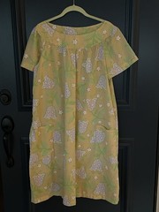 VTG California Items of San Francisco house dress,Large, Yellow/White gingham.