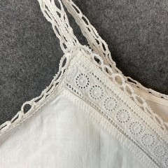 Antique Nightgown Ukrainian Nightdress Embroidered Monogram RG Cotton Chemise