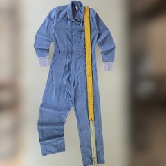 VTG 80s Boilersuit Coveralls Women XS Mechanic Blue Jumpsuit Workwear Distressed