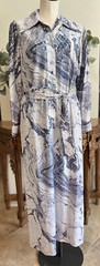 Vintage 60s Serbin Muriel Ryan Women S/M Metallic Long Sleeve Maxi Dress RR