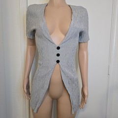VTG DBY Ltd. Tunic Dress Blouse Layering Top V-Neck Approx Sz S