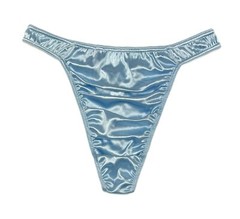 Second Skin Satin Thong Sky Blue 3XL