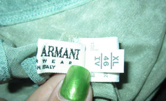 Vtg Giorgio Armani Underwear pale green mesh bodysuit, ladies’ sz 46 (US 12) *RD