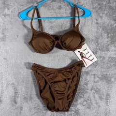 Vintage NWT ELLE 2-Piece Bikini Underwire Top High Cut Bottom Size 8 Made in USA