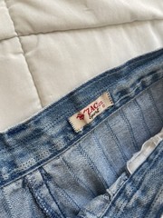 Vintage 70s Women’s Jeans Pinstripe Boho Hippie Size 30×28 Retro USA Denim Wide