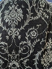 VTG Jeanne Alexander Woman Zip Jacket Black w/ Silver Metallic Sz XL Extra Large