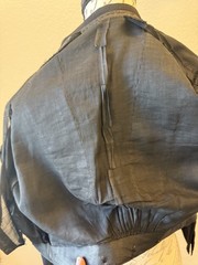 Antique Victorian Mourning Bodice Black Pintucked Blouse c.1890–1905 Edwardian