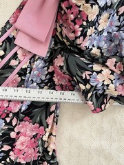 Vintage 80’s 90’s Lady Carol Pink Bows Floral Cottage Core Dress Size 12 EUC
