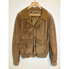 Vintage Byblos Luxury Western Italian Suede Satin Lined Bomber