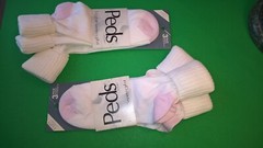Women’s Vintage Peds White Fold Light Weight Ankle Bobby Socks Sz 5-10 NOS 6 Pr