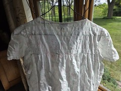 Vintage Damea Pastel Cotton Polyester Seersucker Housecoat w Snap Closure Sz L