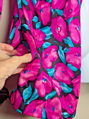 Vintage SZ Small Robby Len Fuchsia Aqua Swim Ocean Pool Fish Versatile Cover-Up