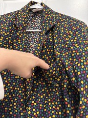 Avon Fashions VTG 90s Blazer Blouse Size 5/6 Long Sleeve Button Up Geometric