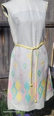 Vintage 60s Mod Mini Dress, Geometric Carnaby St, Youthquake Go Go Easter, Sz. 8