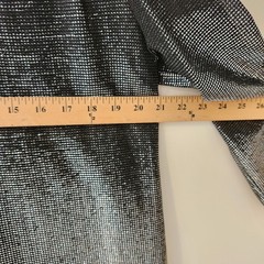 Vintage Teddi of California Black Silver Metallic Tunic V-Neck Disco Size 12