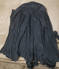 Authentic Antique 1870’s Womans Girls Victorian Black Jacket Bodice Boned Small