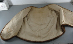GENUINE REAL MINK STOLE WINTER WRAP SHAWL w/POCKETS LINED WOMAN’S 5’s VINTAGE