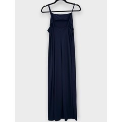 All That Jazz Maxi Dress M Navy Blue Butterfly Straps 90s