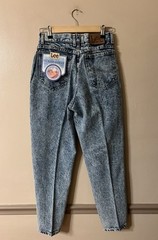 Vintage 80s Lee Frosted Riders Straight Leg Jeans Acid Wash Size 11 Dead Stock