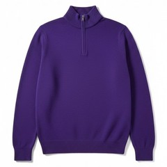 Joyce Lane Vintage Purple Quarter Zip, Acrylic Mock Neck Sweater, Woman’s Small