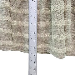 Womens Vintage Midi Skirt Tan Ivory Popcorn Stripe Size 7/8
