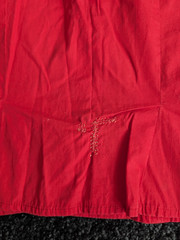 Vtg Best & Company 5th Ave Red Cotton 1930s/40s Top Blouse Pin-up Sz XS/S LOOK