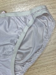Vintage Silky Light Polyester Panty Nylon Floral Lace Hi Cut Sissy Bikini Sz.5
