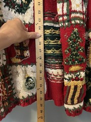 VTG Christmas Sweater Size XLarge Tiara International Beaded Embroidered Grandma