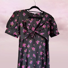 Vintage 1970s Ballerina of Sydney Prairie Floral Maxi Dress AU 12 / US 8 Cottage