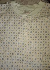 Vtg Simply Basic Nightgown Medium 100% Cotton Flannelette 80s Pink Blue Floral