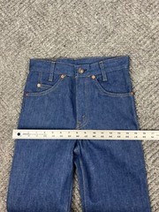 Vintage 80’s Levi’s 716 Saddleman Student Jeans 26×30 Rinsed Denim NOS