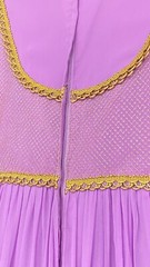 Vintage 1970s purple maxi dress, formal puffed long sleeve princess boho gold M